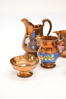 Lot 397 - Extensive collection of copper lustre pottery