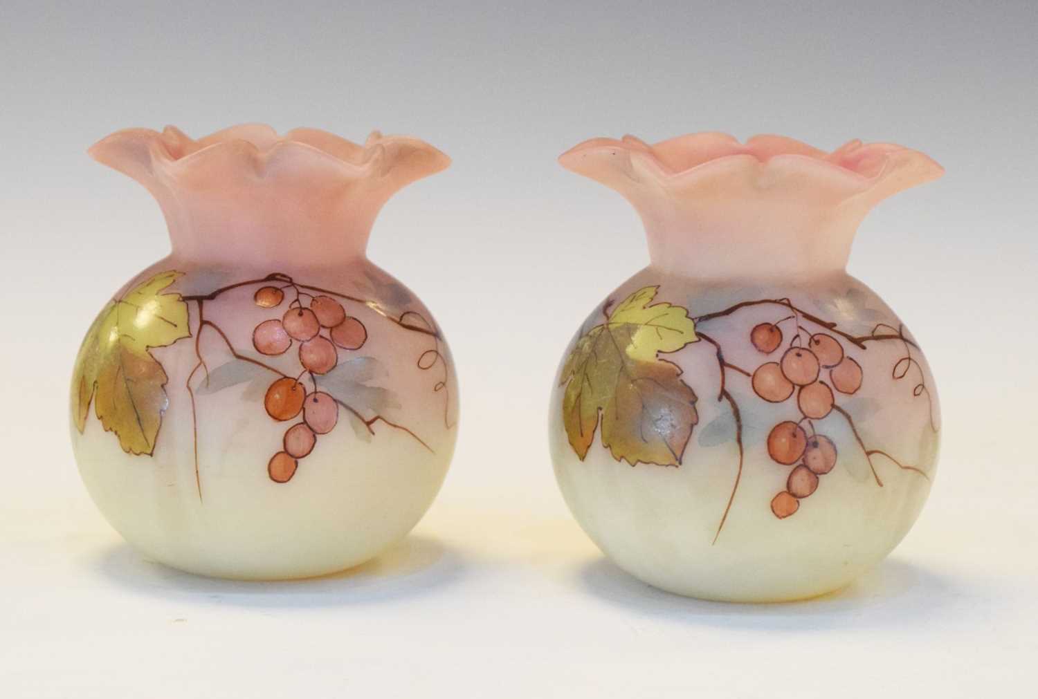 Lot 372 - Pair of Thomas Webb vases