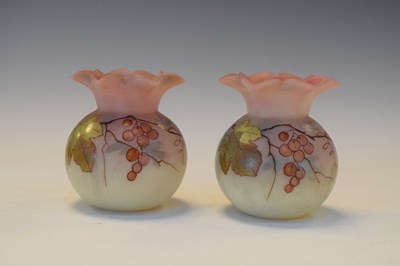 Lot 372 - Pair of Thomas Webb vases