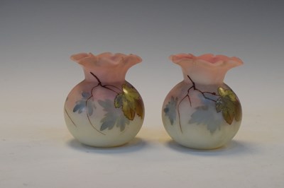 Lot 372 - Pair of Thomas Webb vases