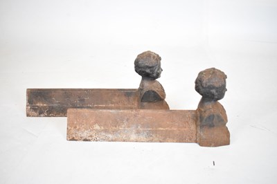 Lot 188 - Pair of French cast iron figural chenets