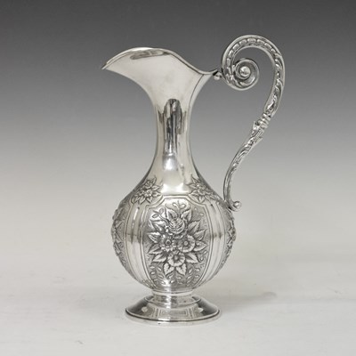 Lot 131 - Early 20th Century Spanish white metal ewer