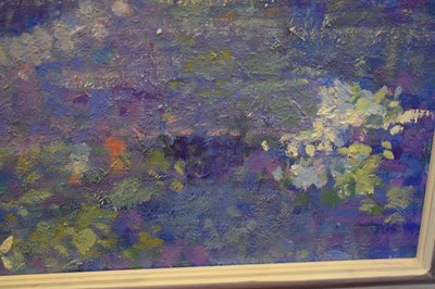 Lot 452 - Ann Parkin - Two oils on board - 'Priston Church' and 'Brecon Canal' (2)