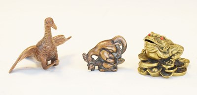 Lot 433 - Three East Asian cast animals