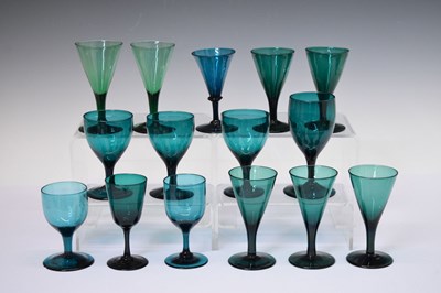 Lot 383 - Quantity of 19th Century green glasses