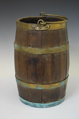 Lot 184 - Coopered barrel stick stand