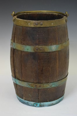 Lot 184 - Coopered barrel stick stand