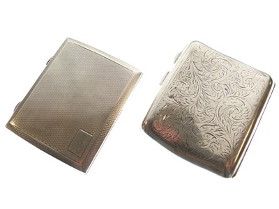Lot 93 - Two George V silver cigarette cases