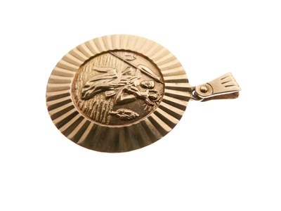 Lot 50 - 9ct gold St Christopher medallion