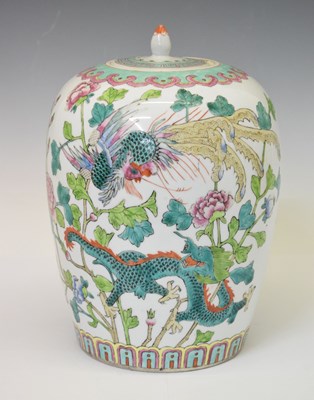 Lot 426 - Modern Chinese famille rose covered vase