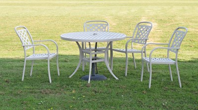 Lot 648 - Hartman grey painted aluminium garden patio set