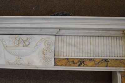 Lot 170 - Fine neoclassical style statuary marble chimneypiece or fireplace surround