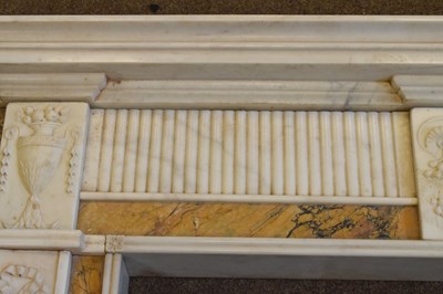 Lot 170 - Fine neoclassical style statuary marble chimneypiece or fireplace surround