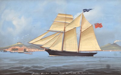 Lot 528 - 19th Century gouache on paper - Maritime study