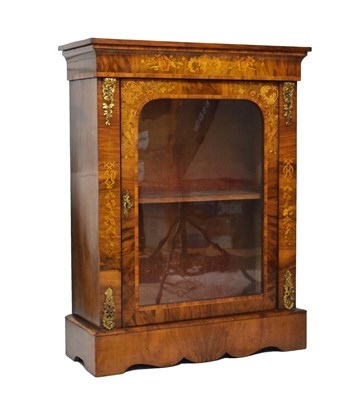 Lot 585 - Inlaid walnut pier cabinet