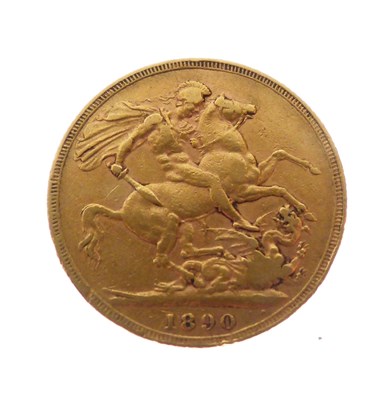 Lot 140 - Queen Victorian gold sovereign, 1890