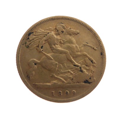 Lot 142 - Queen Victoria gold half sovereign, 1899