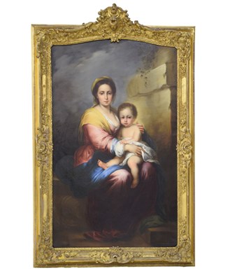 Lot 407 - After Murillo - oil on canvas - Virgin and Child