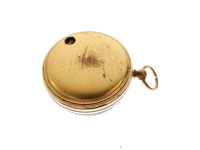 Lot 486 - Gilt metal cased pocket barometer