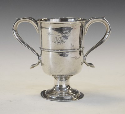 Lot 98 - George III silver twin-handled trophy, Newcastle