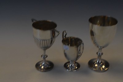 Lot 99 - Late Victorian silver trophy and two later trophies