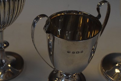 Lot 99 - Late Victorian silver trophy and two later trophies