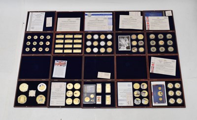 Lot 165 - Ten sets of gold-plated coin collections