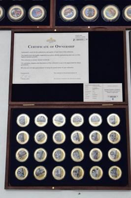 Lot 166 - Eleven sets of gold-plated coin collections, etc