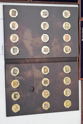 Lot 166 - Eleven sets of gold-plated coin collections, etc