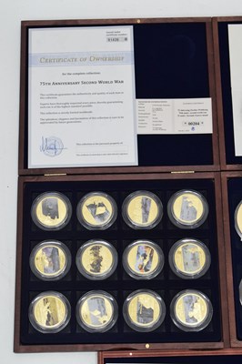 Lot 166 - Eleven sets of gold-plated coin collections, etc