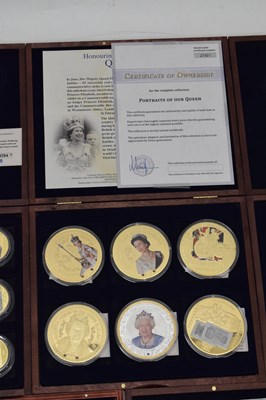Lot 166 - Eleven sets of gold-plated coin collections, etc