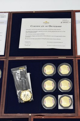 Lot 166 - Eleven sets of gold-plated coin collections, etc