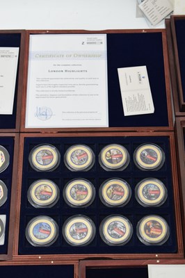 Lot 166 - Eleven sets of gold-plated coin collections, etc