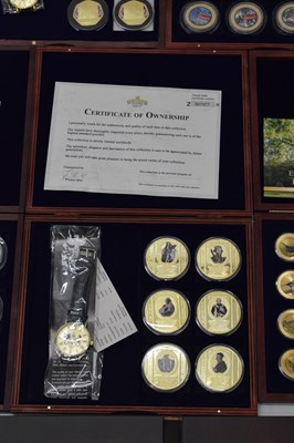 Lot 166 - Eleven sets of gold-plated coin collections, etc