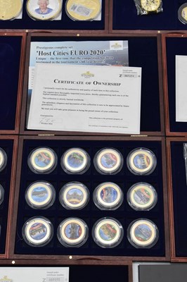 Lot 166 - Eleven sets of gold-plated coin collections, etc