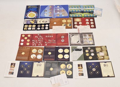 Lot 167 - Fifteen sets of gold-plated coin collections, etc