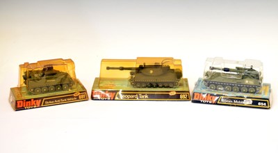 Lot 398 - Dinky Toys - Three military themed diecast model vehicles