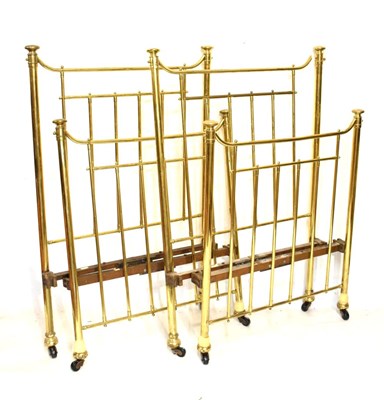 Lot 447 - Two brass single beds