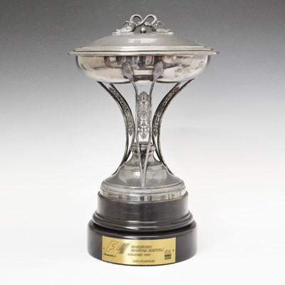 Lot F1 Interest - Silver plated trophy presented to Damon Hill at the 1997 Hungarian Grand Prix