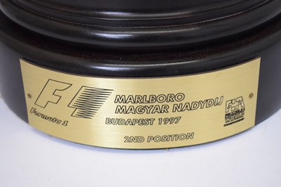 Lot 355 - F1 Interest - Silver plated trophy presented to Damon Hill at the 1997 Hungarian Grand Prix