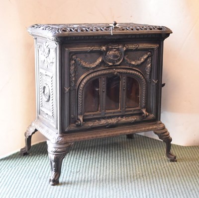 Lot 449 - Cast metal log burner