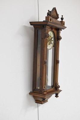 Lot 484 - Inlaid Vienna-style wall clock