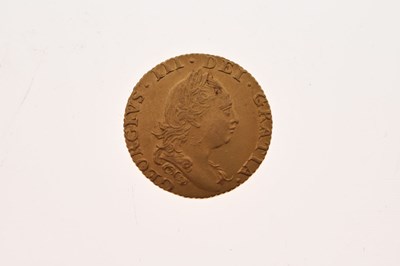 Lot 137 - George III gold half guinea, 1786