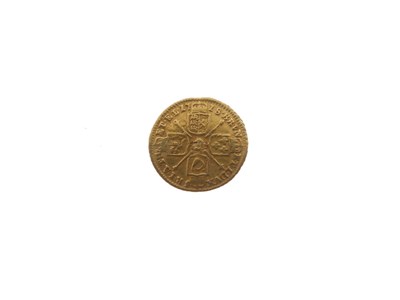 Lot 136 - George I gold quarter guinea, 1718