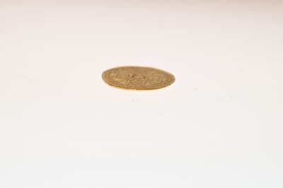 Lot 136 - George I gold quarter guinea, 1718