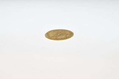 Lot 136 - George I gold quarter guinea, 1718