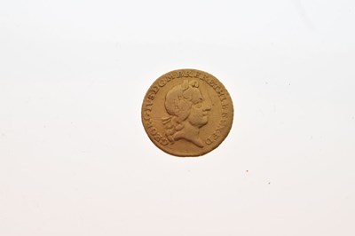 Lot 136 - George I gold quarter guinea, 1718