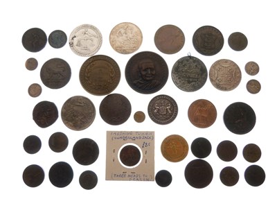 Lot 170 - Quantity of silver coins and tokens