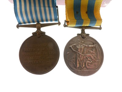 Lot 333 - Korea medal pair