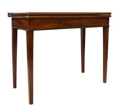 Lot 382 - George III mahogany card table